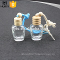 cute square wooden cap car perfume bottle